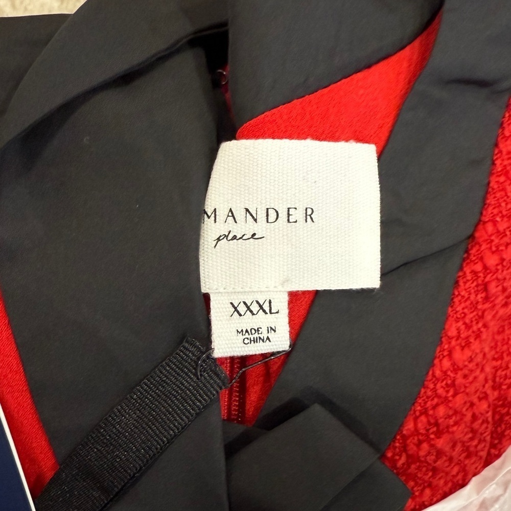 Pomander Place Red Tweed Bow Mini Dress 3X | NWT Contrast Trim - Picture 9 of 15